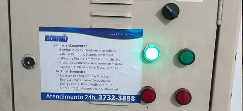 Substituição das Sinaleiras do sistema de bombas d’água